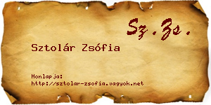 Sztolár Zsófia névjegykártya